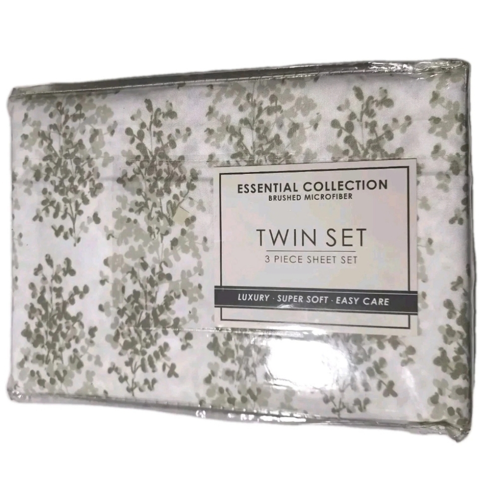 NWT Twin Bed Sheet Set Essential Collection Luxury Macy's Microfiber Sheets